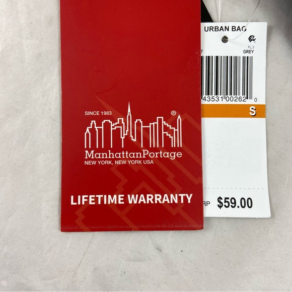 Manhattan Portage Urban Bag Gray Shoulder Crossbody Bag 9” x 10” x 2” NWT - Picture 6 of 14